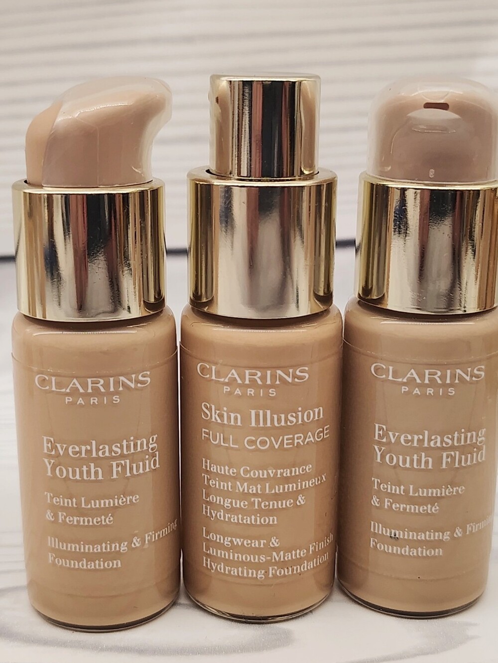 Clarins Everlasting Youth Fluid & Skin Illusion Full Coverage Foundation Makeup